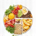 Icône représentant une variété d'aliments sains et équilibrés